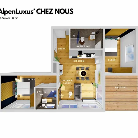 شقة Chez Nous - Balcony Und Car Park By Alpenluxus