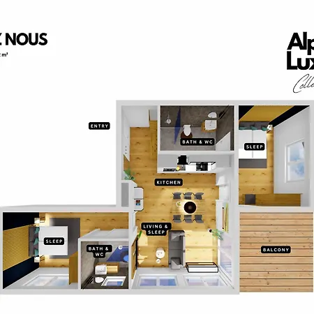 Chez Nous - Balcony & Mountain View 푸겐